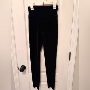 SPANX Women's Black Velvet Leggings